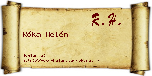 Róka Helén névjegykártya